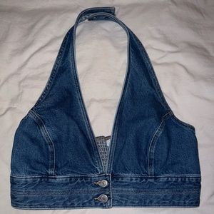 Levi’s Denim Halter Crop Top